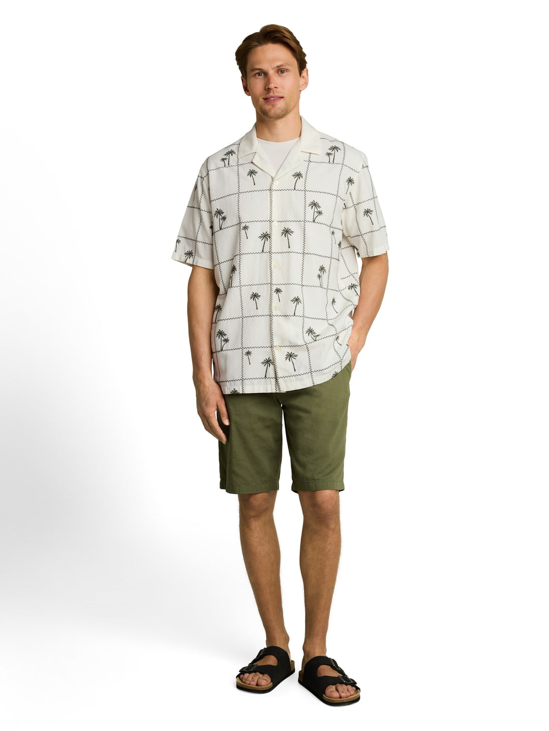relaxed embroidered resort shi, wool white palm embro design 40272 Bild 3