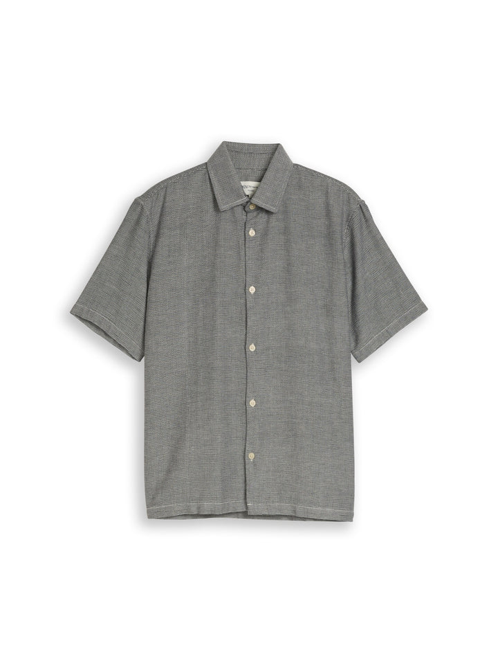 relaxed heavy structured shirt, black structure 39528 Bild 1