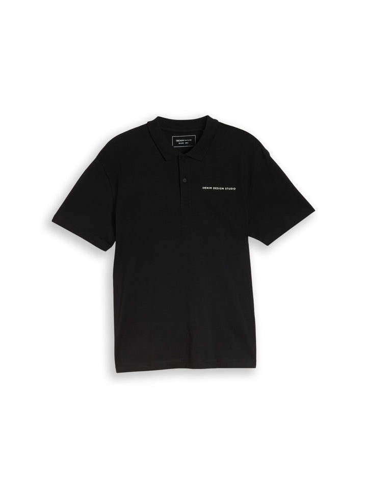 relaxed jersey polo, Black 29999 Bild 1
