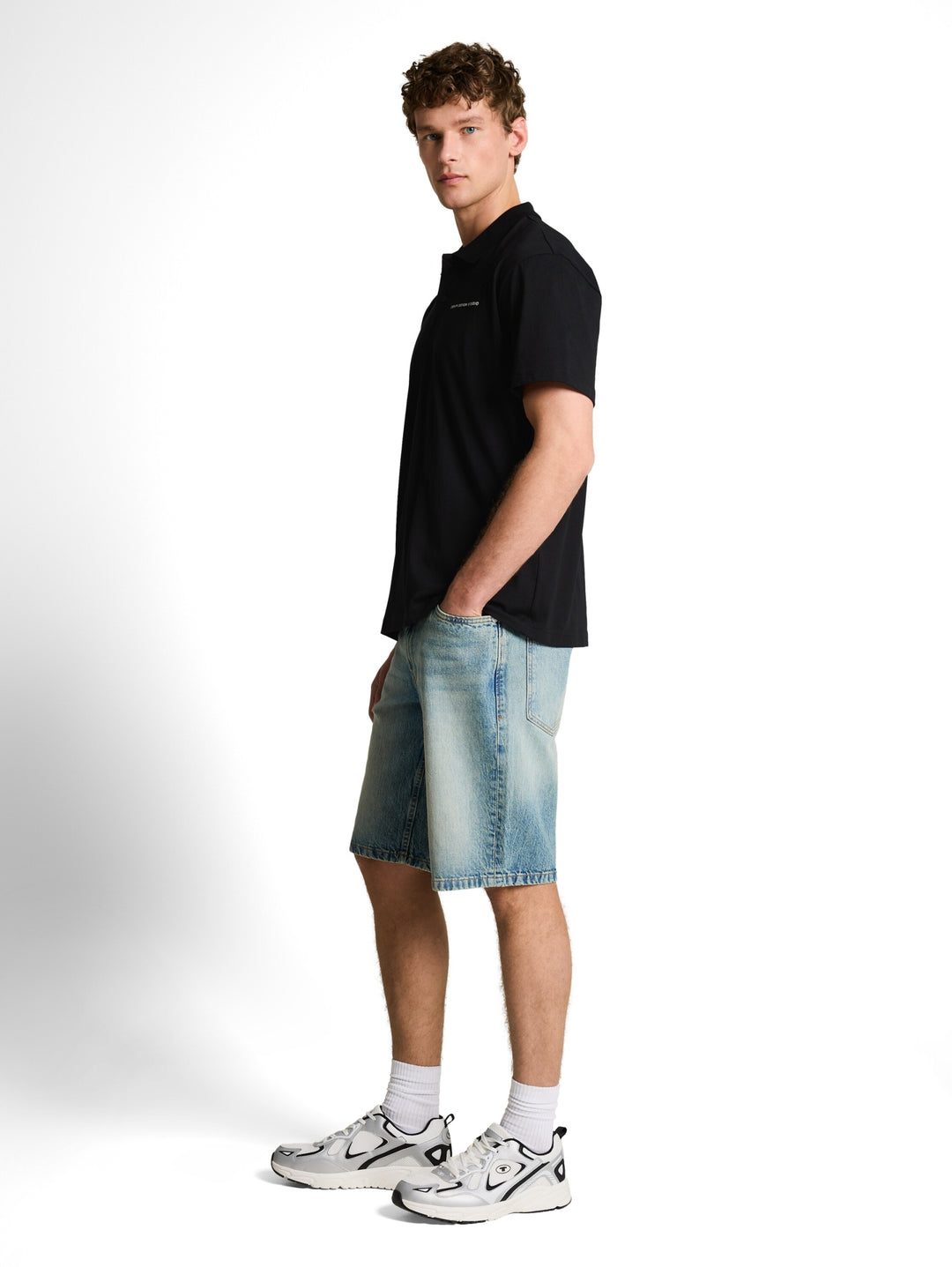relaxed jersey polo, Black 29999 Bild 3