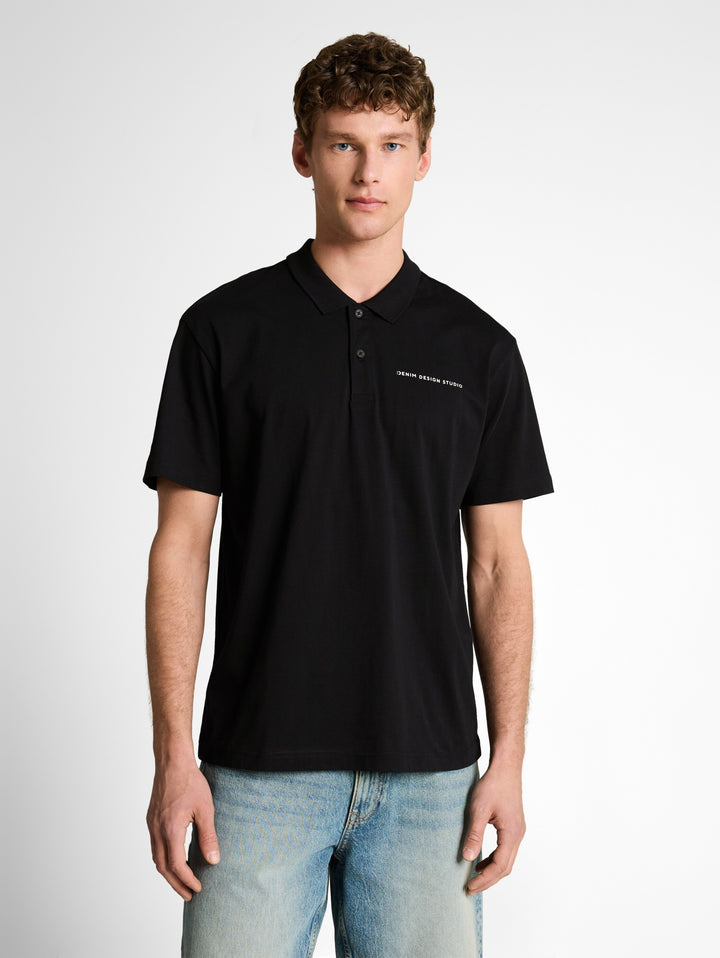 relaxed jersey polo, Black 29999 Bild 5