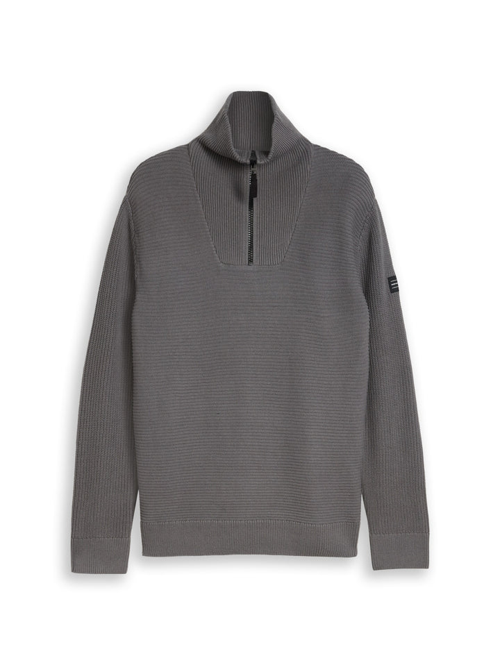 relaxed knit troyer, classic grey 31004 Bild 1