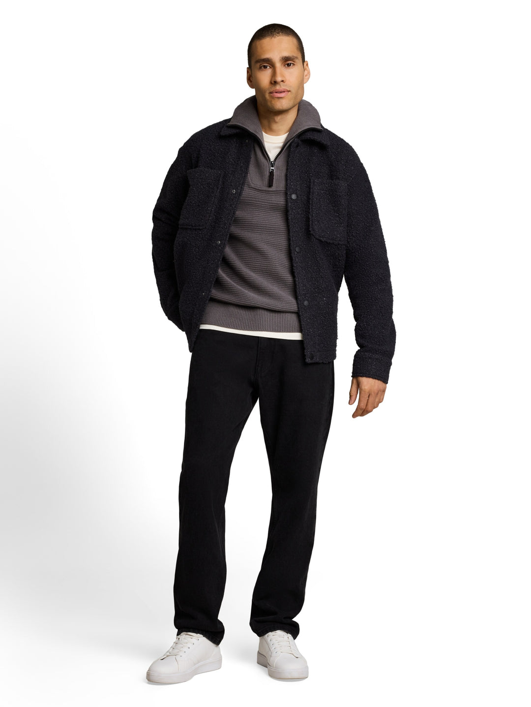 relaxed knit troyer, classic grey 31004 Bild 3