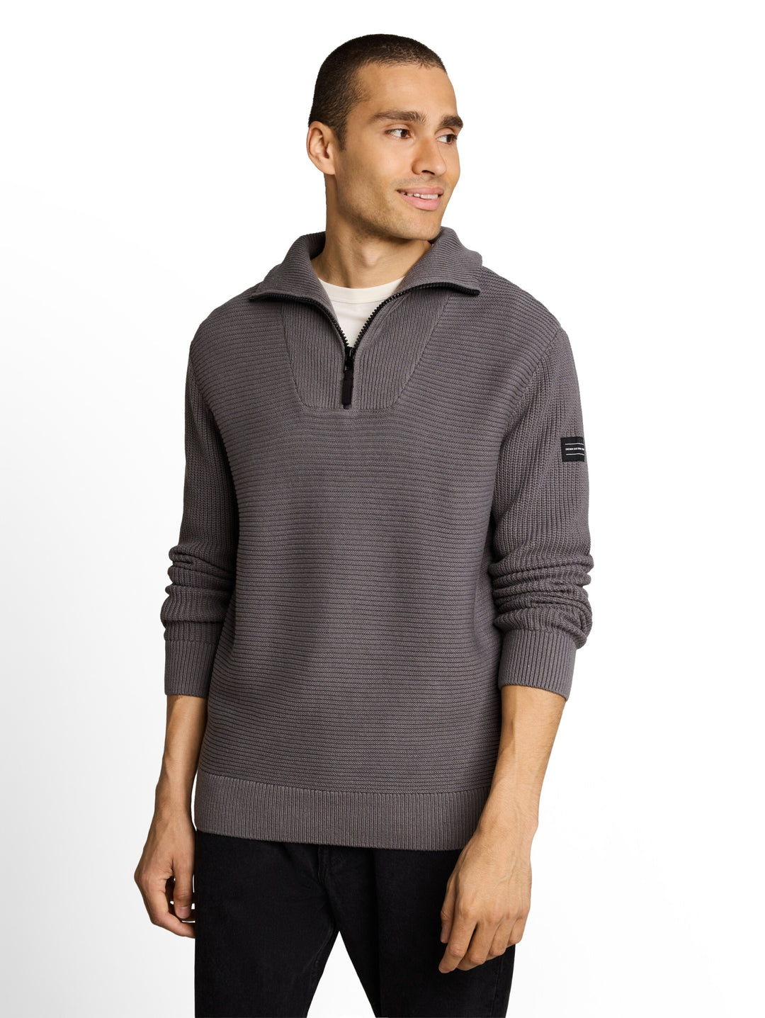 relaxed knit troyer, classic grey 31004 Bild 5