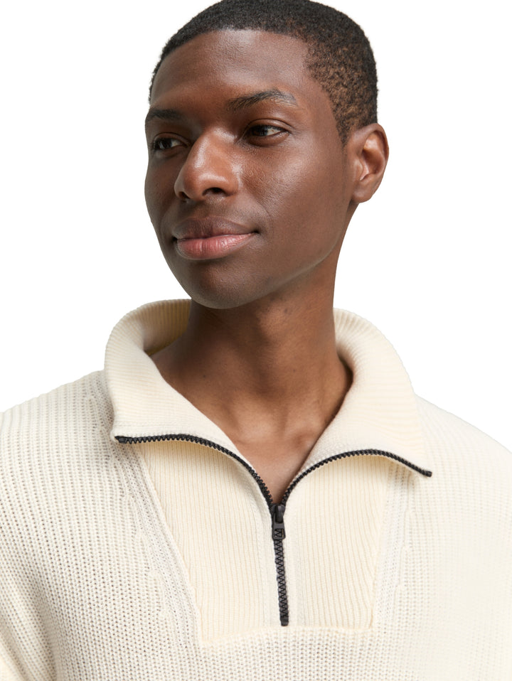 relaxed knit troyer, Wool White 12906 Bild 6