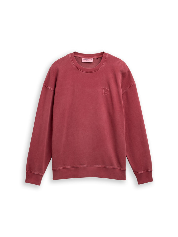 relaxed overdyed sweat with em, burnt russet 23853 Bild 1