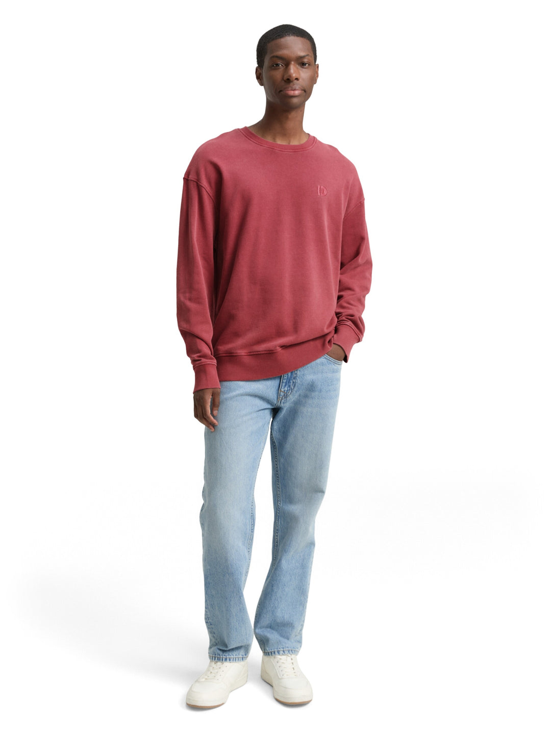 relaxed overdyed sweat with em, burnt russet 23853 Bild 3