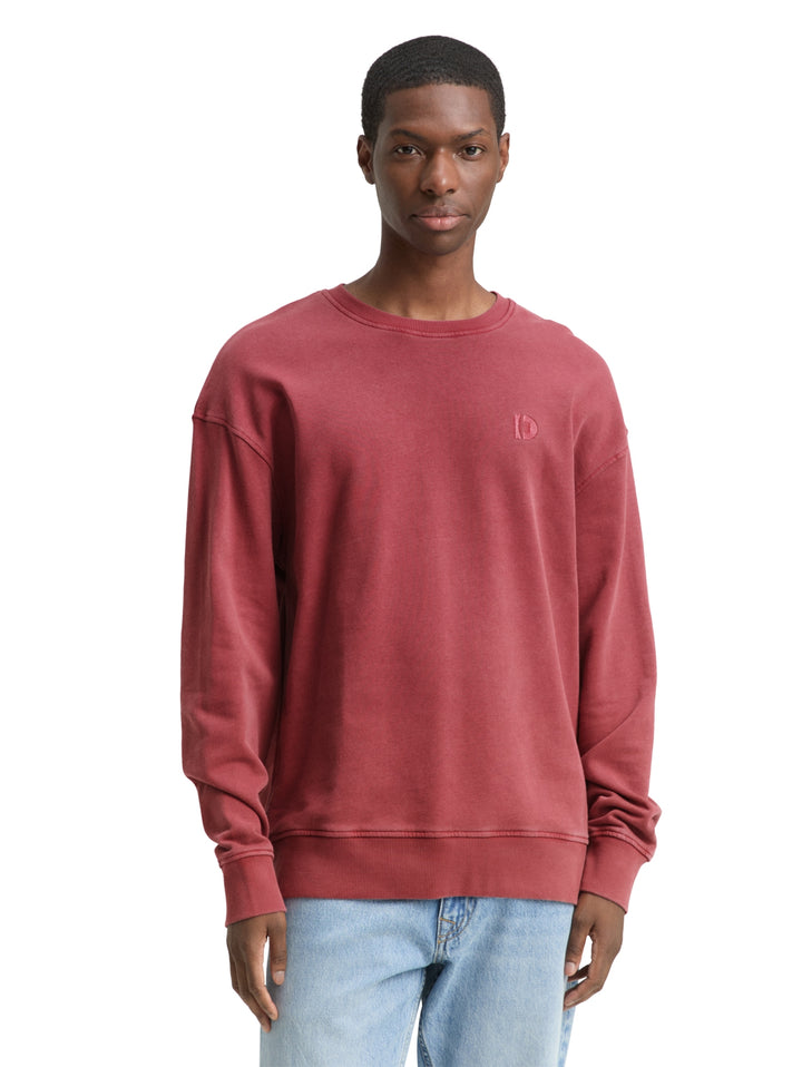 relaxed overdyed sweat with em, burnt russet 23853 Bild 6