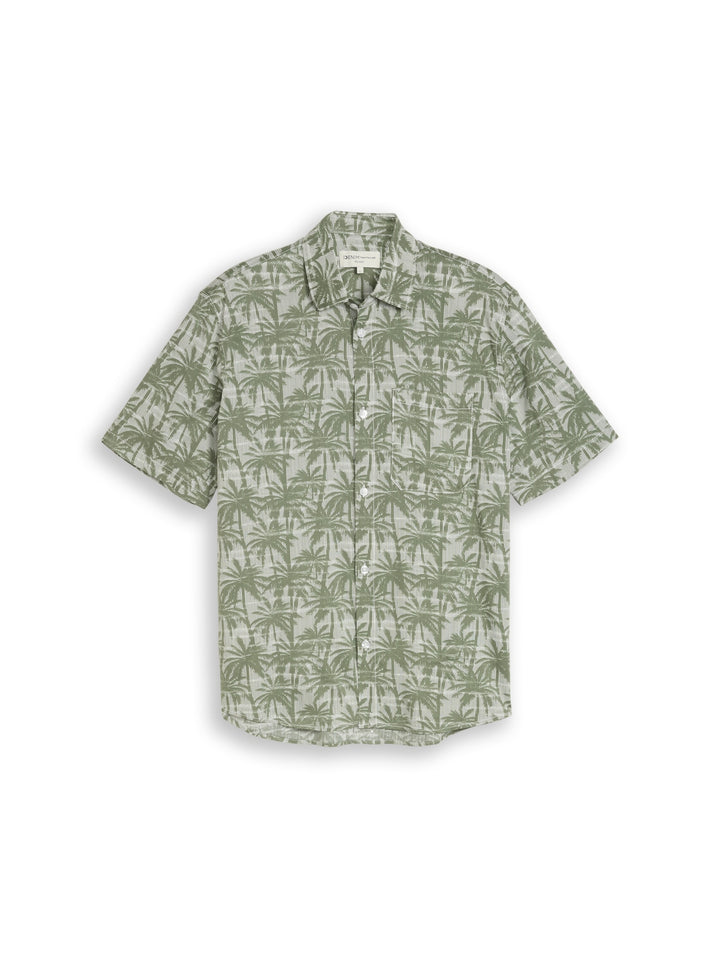relaxed printed shirt, sea spray stripy palm print 39499 Bild 1