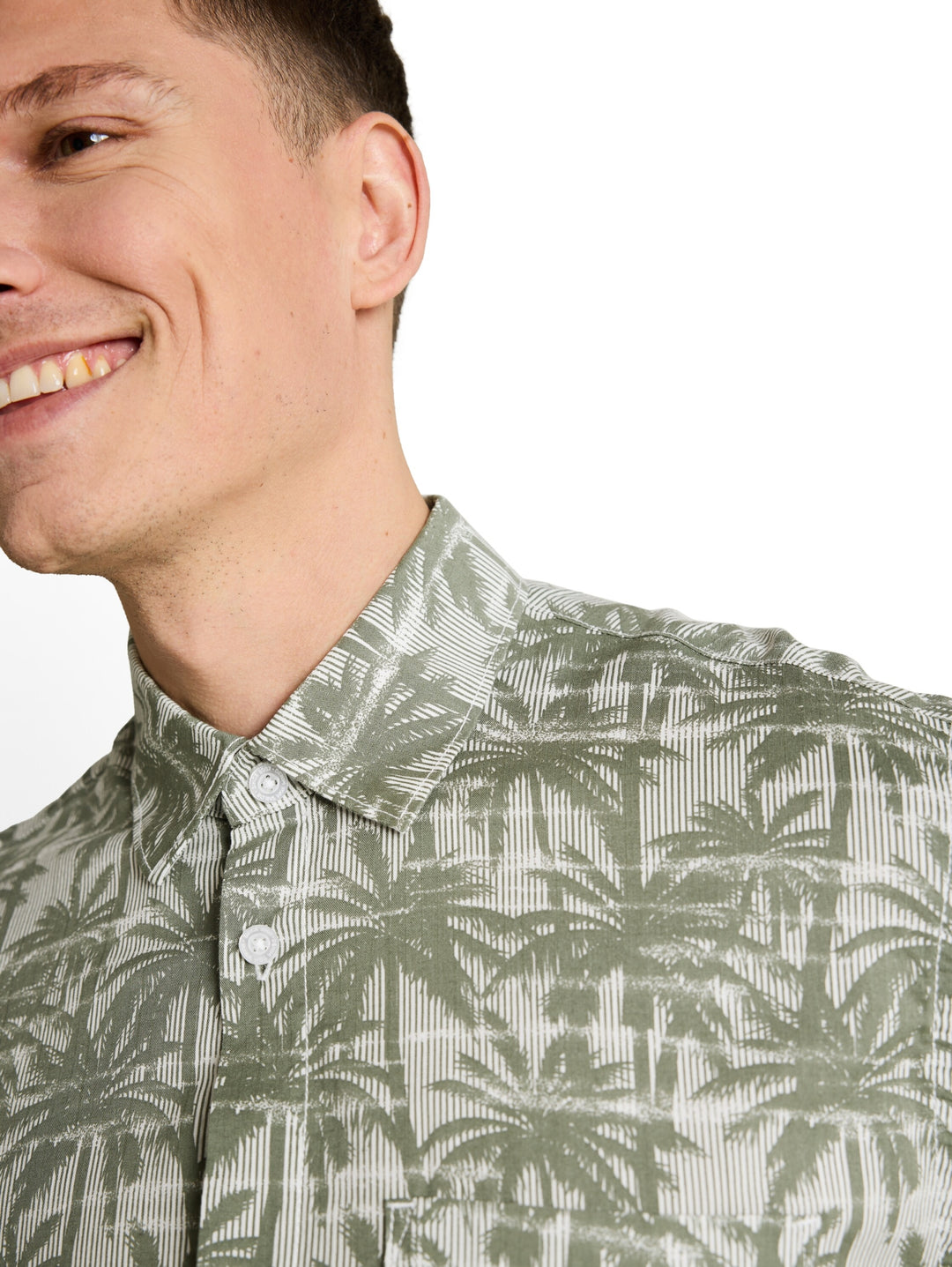 relaxed printed shirt, sea spray stripy palm print 39499 Bild 6