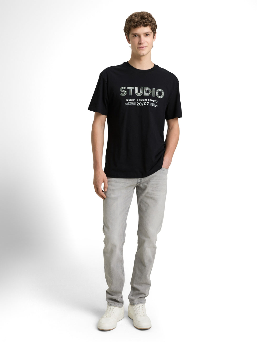 relaxed printed t-shirt, Black 29999 Bild 3