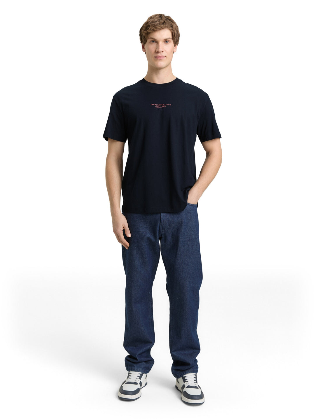 relaxed printed t-shirt, sky captain blue 10668 Bild 3