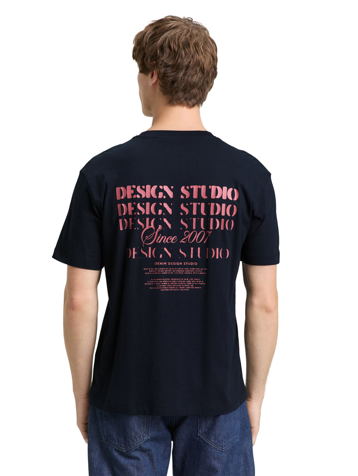 relaxed printed t-shirt, sky captain blue 10668 Bild 4