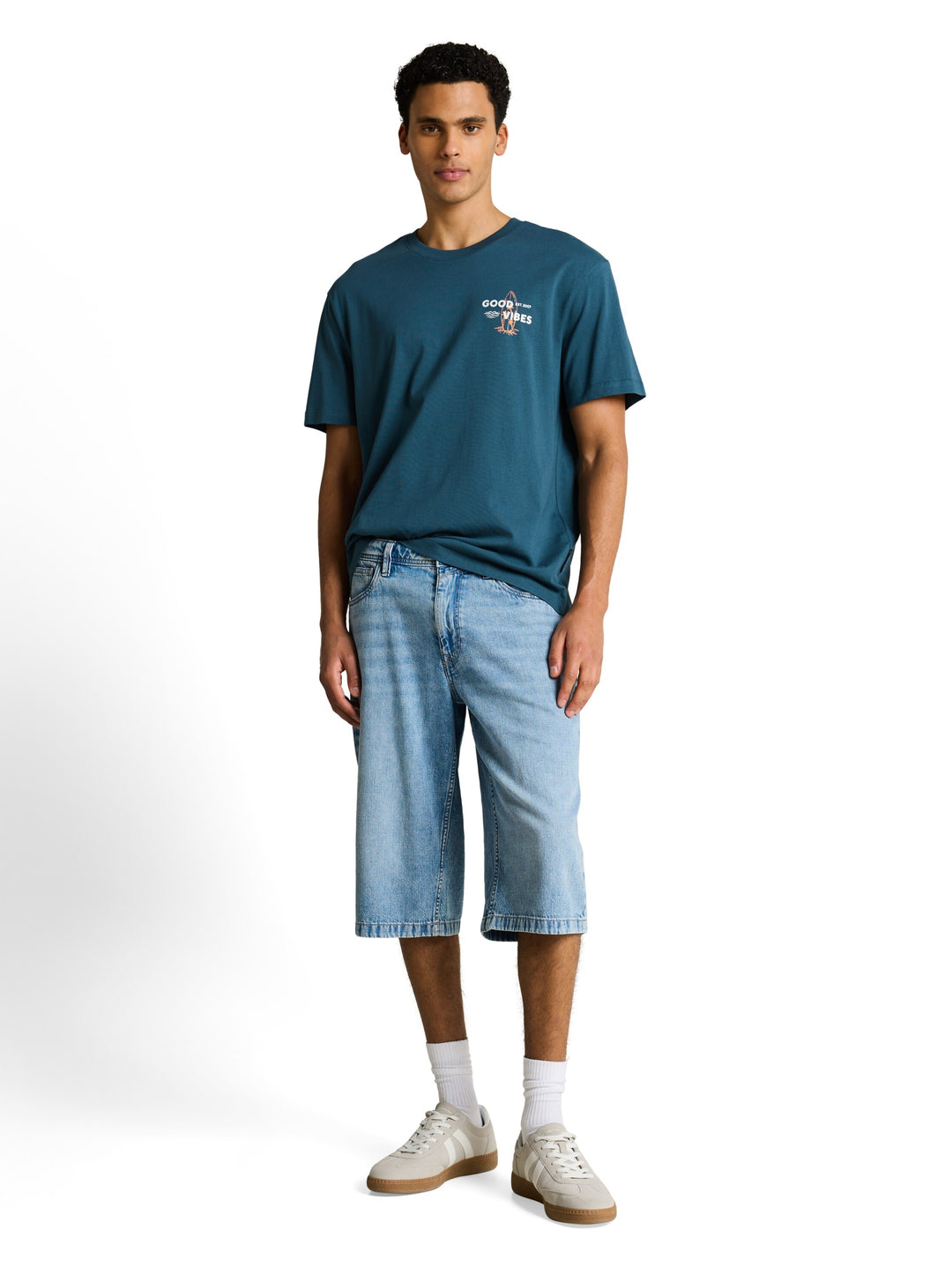 relaxed printed t-shirt, tide petrol 32227 Bild 3