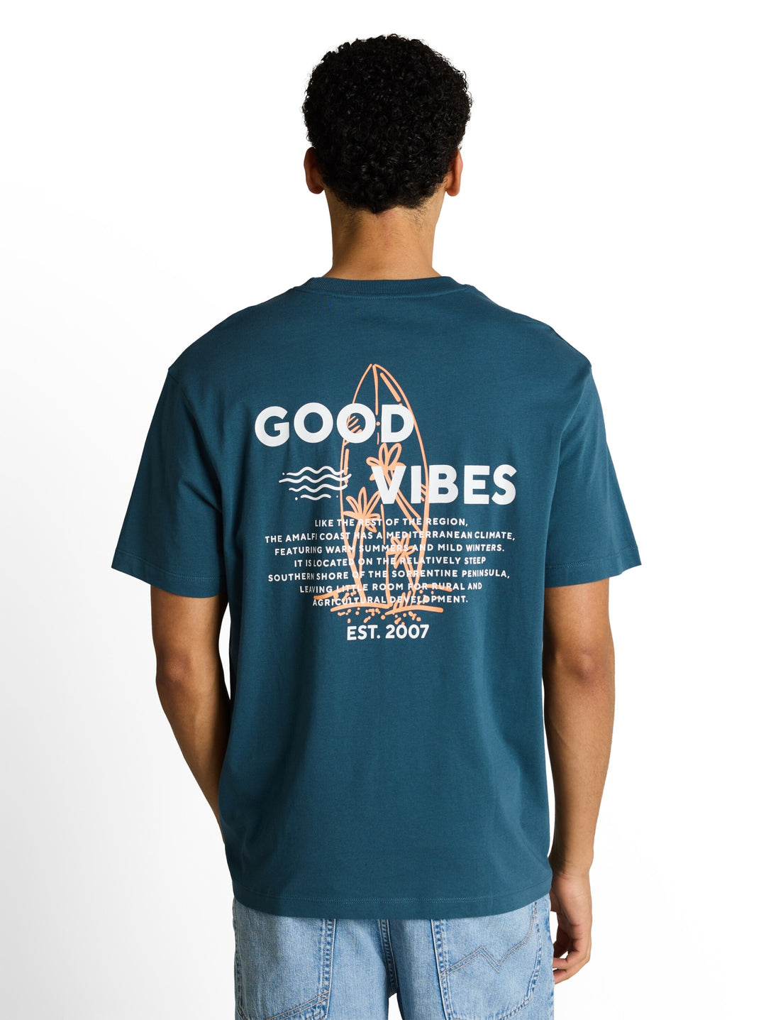 relaxed printed t-shirt, tide petrol 32227 Bild 4