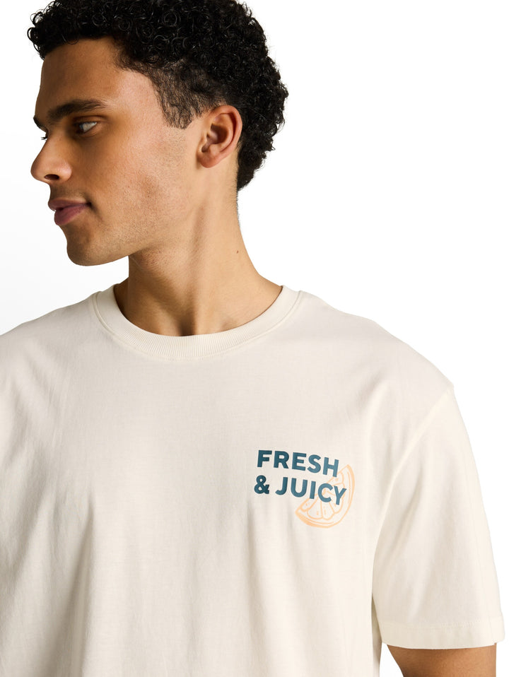 relaxed printed t-shirt, Wool White 12906 Bild 6