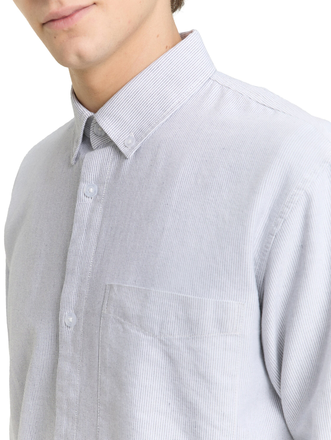 relaxed striped shirt, white small stripe 39060 Bild 6