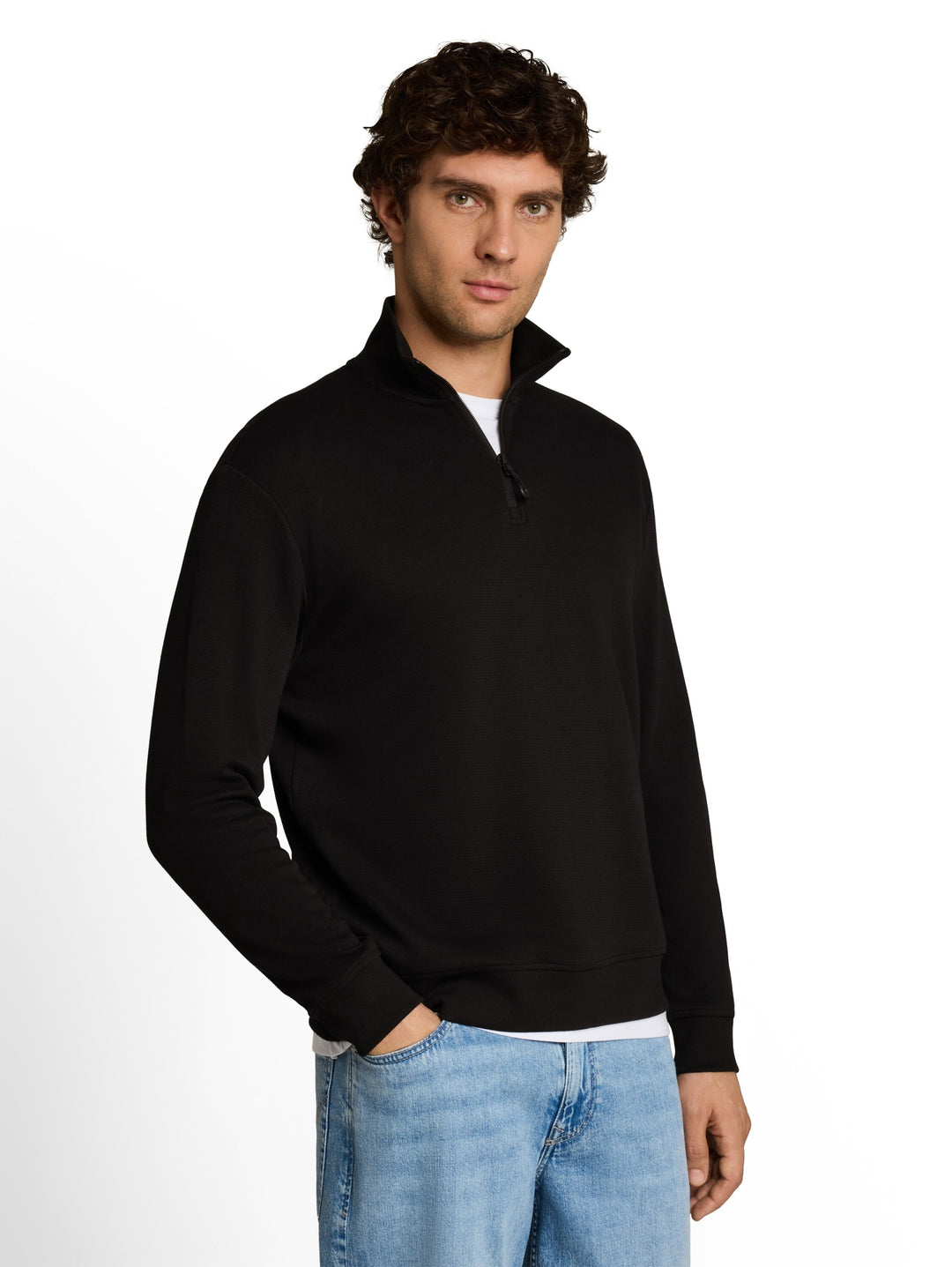 relaxed structure sweat troyer, Black 29999 Bild 5