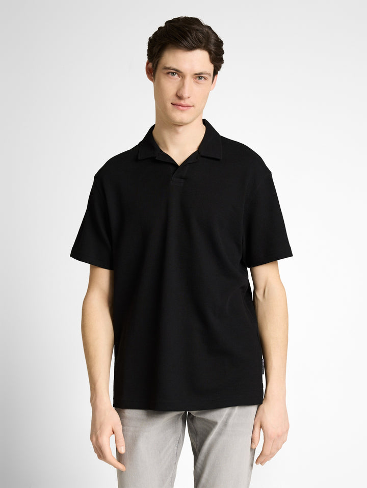 relaxed structured polo, Black 29999 Bild 5