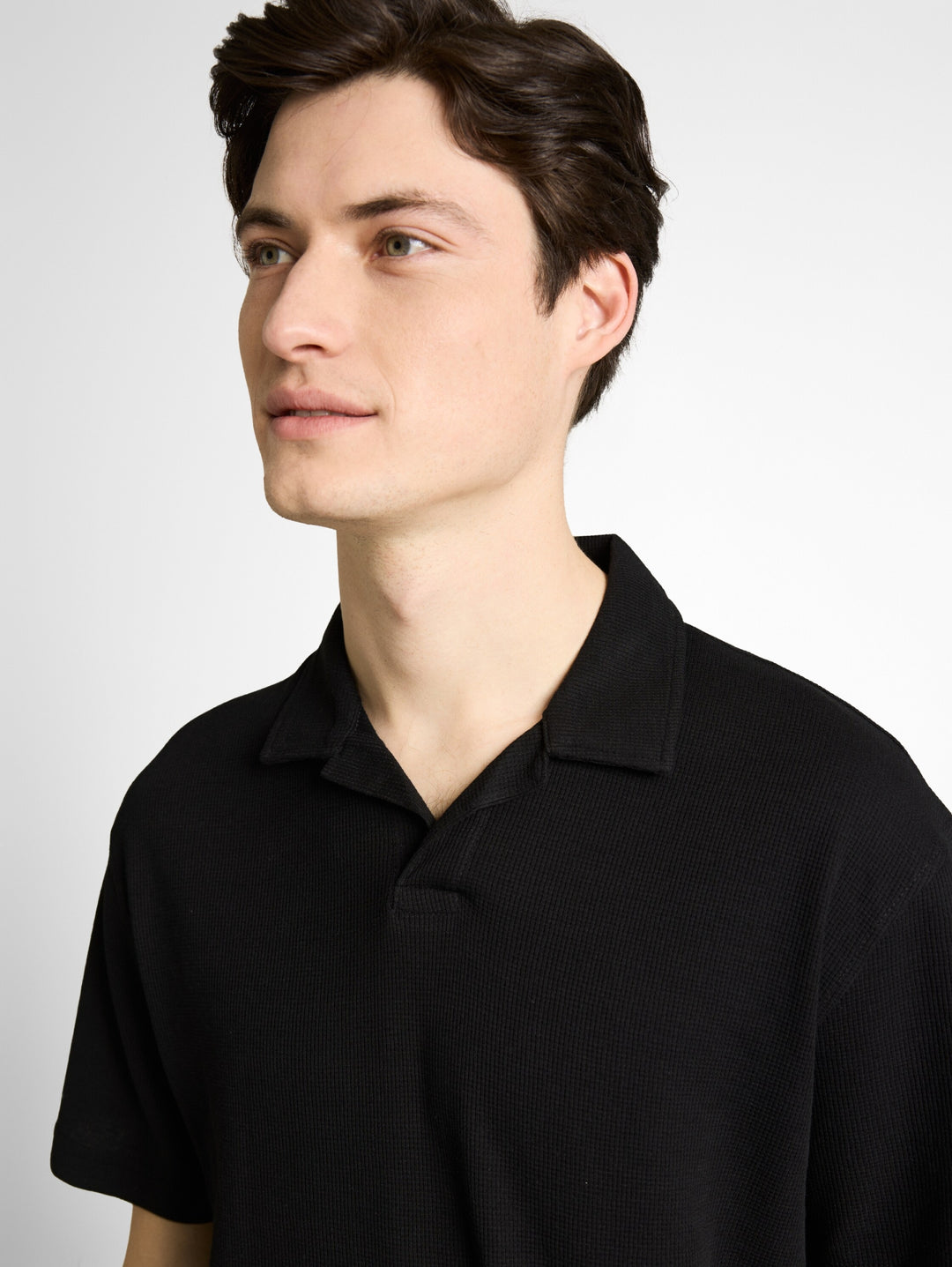 relaxed structured polo, Black 29999 Bild 6
