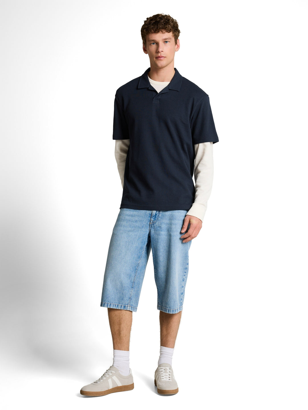 relaxed structured polo, sky captain blue 10668 Bild 3