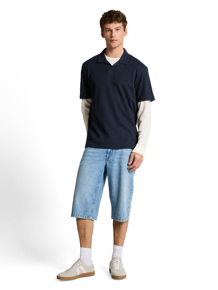 relaxed structured polo, sky captain blue 10668 Bild 3