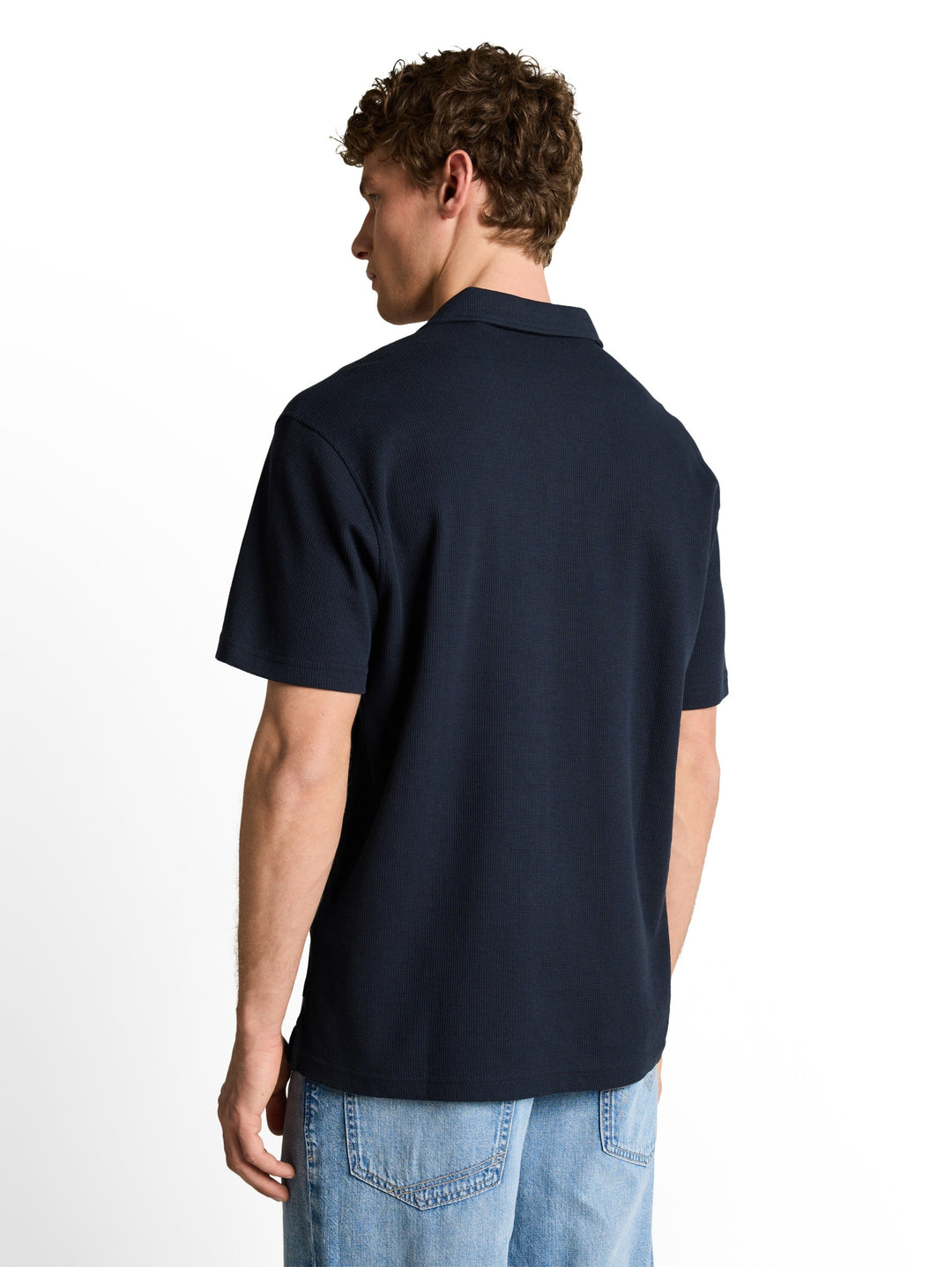 relaxed structured polo, sky captain blue 10668 Bild 4