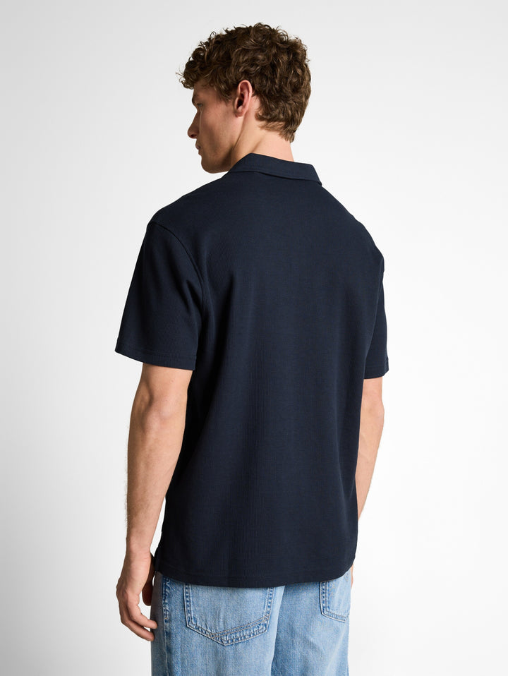 relaxed structured polo, sky captain blue 10668 Bild 4