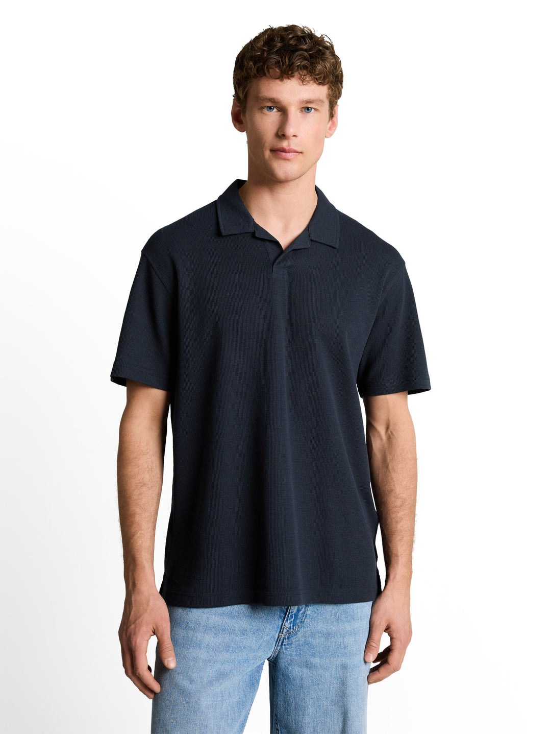 relaxed structured polo, sky captain blue 10668 Bild 5