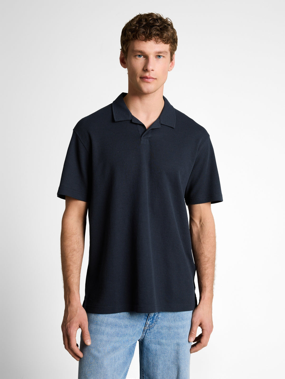 relaxed structured polo, sky captain blue 10668 Bild 5