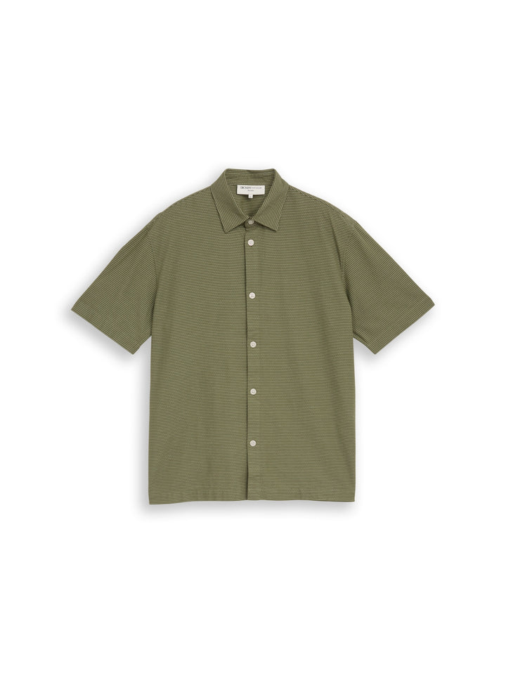 relaxed structured shirt, olive horizontal stripe 40246 Bild 1