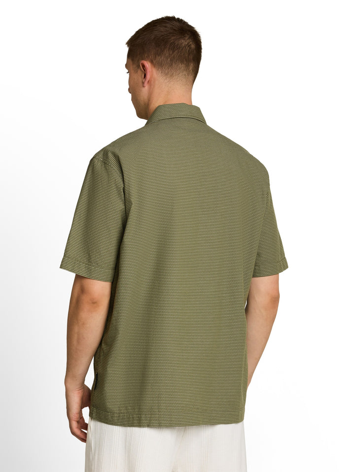 relaxed structured shirt, olive horizontal stripe 40246 Bild 4