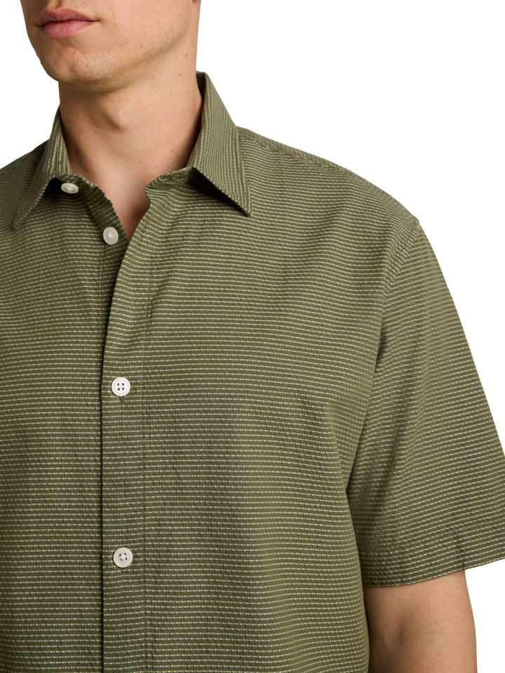 relaxed structured shirt, olive horizontal stripe 40246 Bild 6