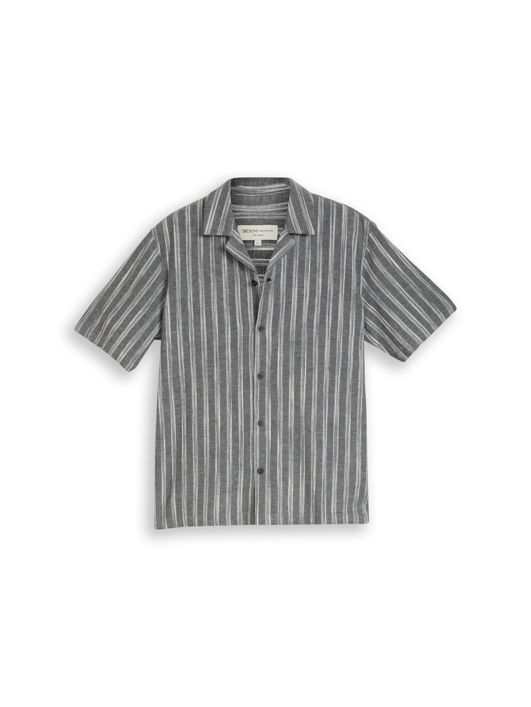 relaxed structured striped shi, black greyish stripe 39522 Bild 1