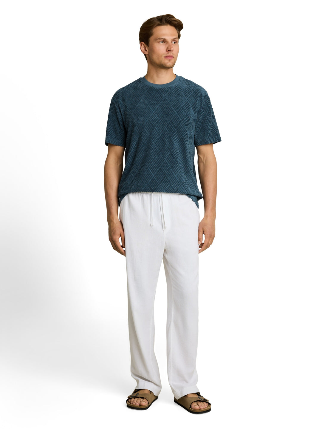 relaxed structured t-shirt, tide petrol 32227 Bild 3