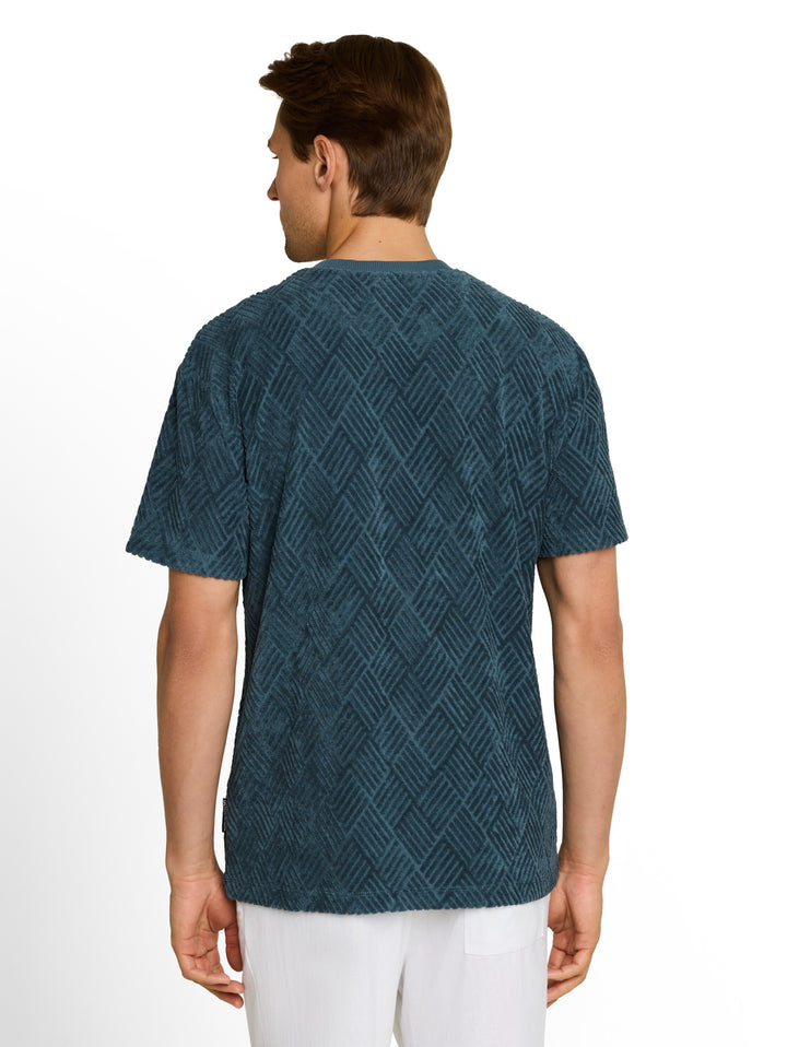 relaxed structured t-shirt, tide petrol 32227 Bild 4