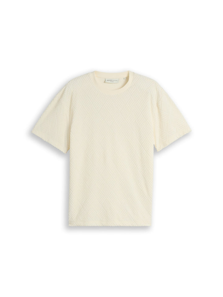 relaxed structured t-shirt, Wool White 12906 Bild 1
