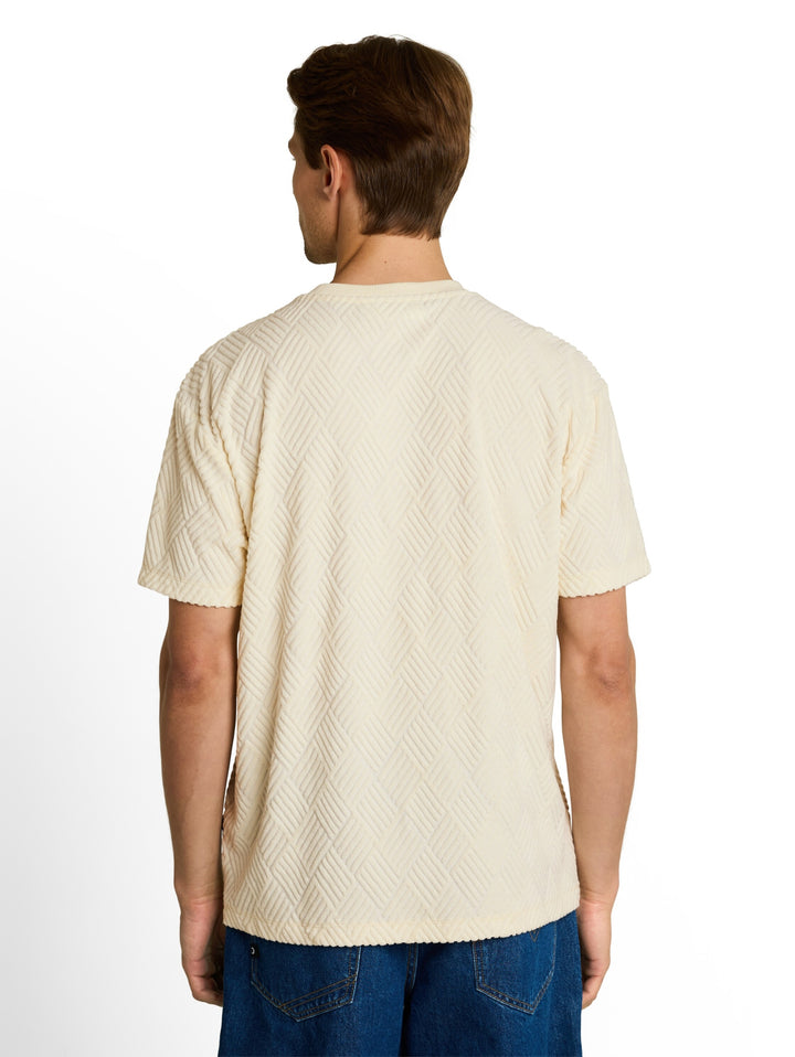 relaxed structured t-shirt, Wool White 12906 Bild 4