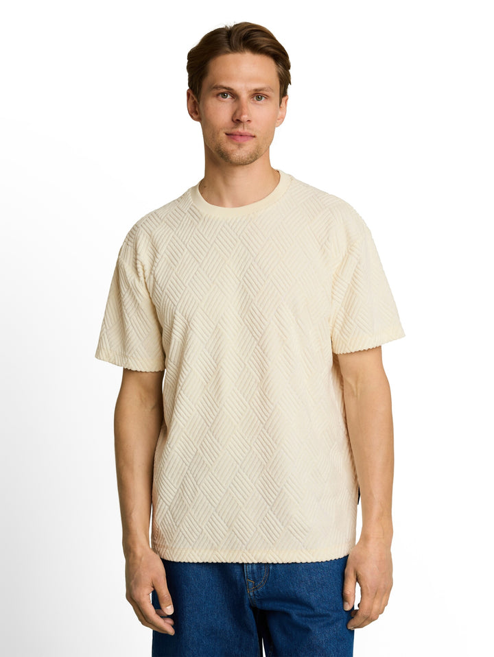 relaxed structured t-shirt, Wool White 12906 Bild 5