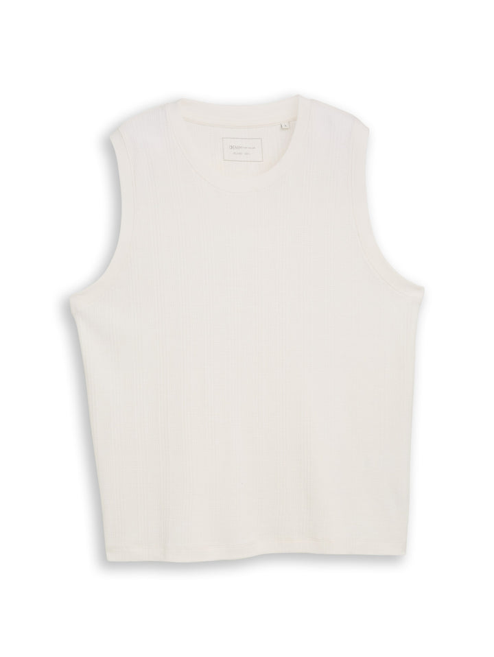 relaxed structured tank top, Wool White 12906 Bild 1
