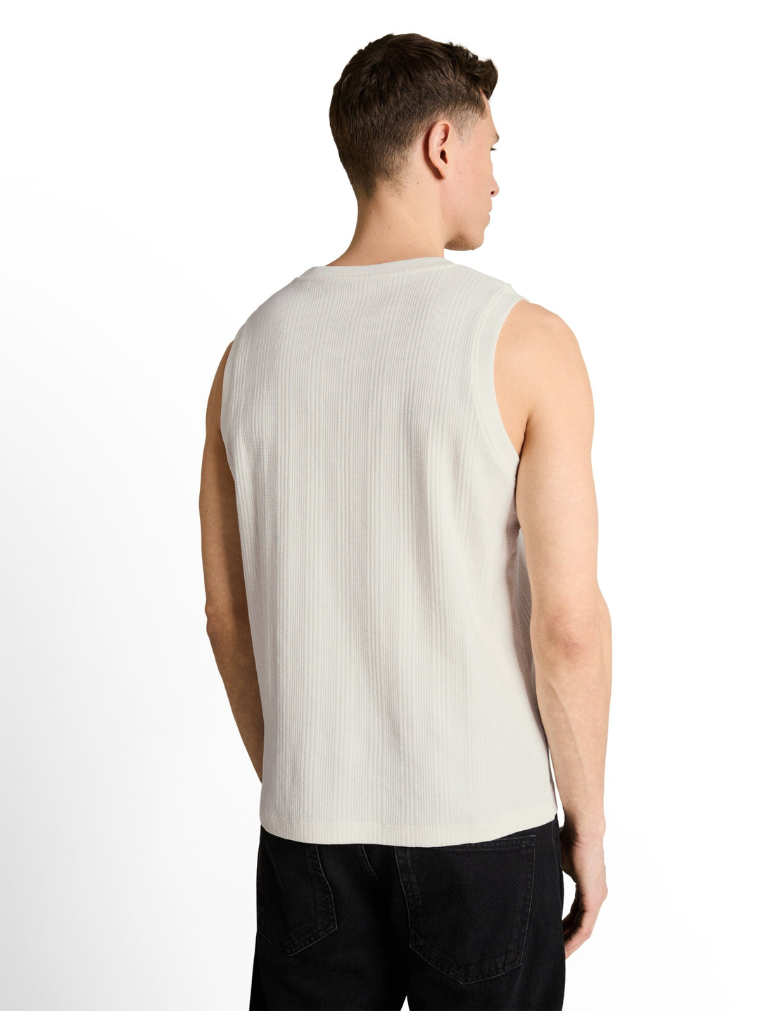 relaxed structured tank top, Wool White 12906 Bild 4