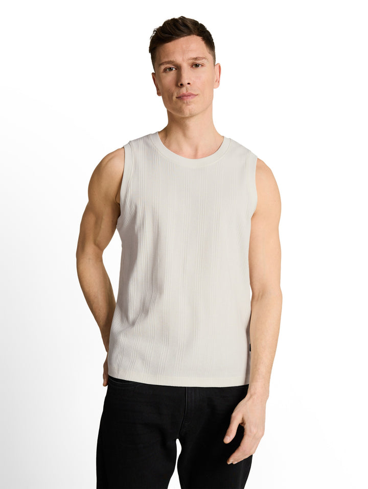 relaxed structured tank top, Wool White 12906 Bild 5