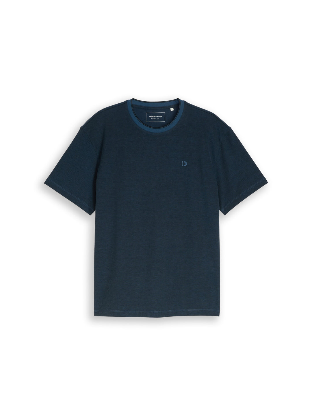 relaxed structured tshirt, blue black two tone pique 39868 Bild 1