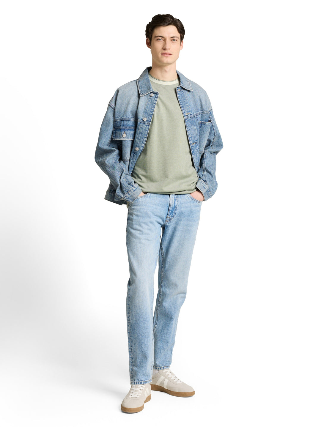 relaxed structured tshirt, mint sea spray two tone pique 39867 Bild 3