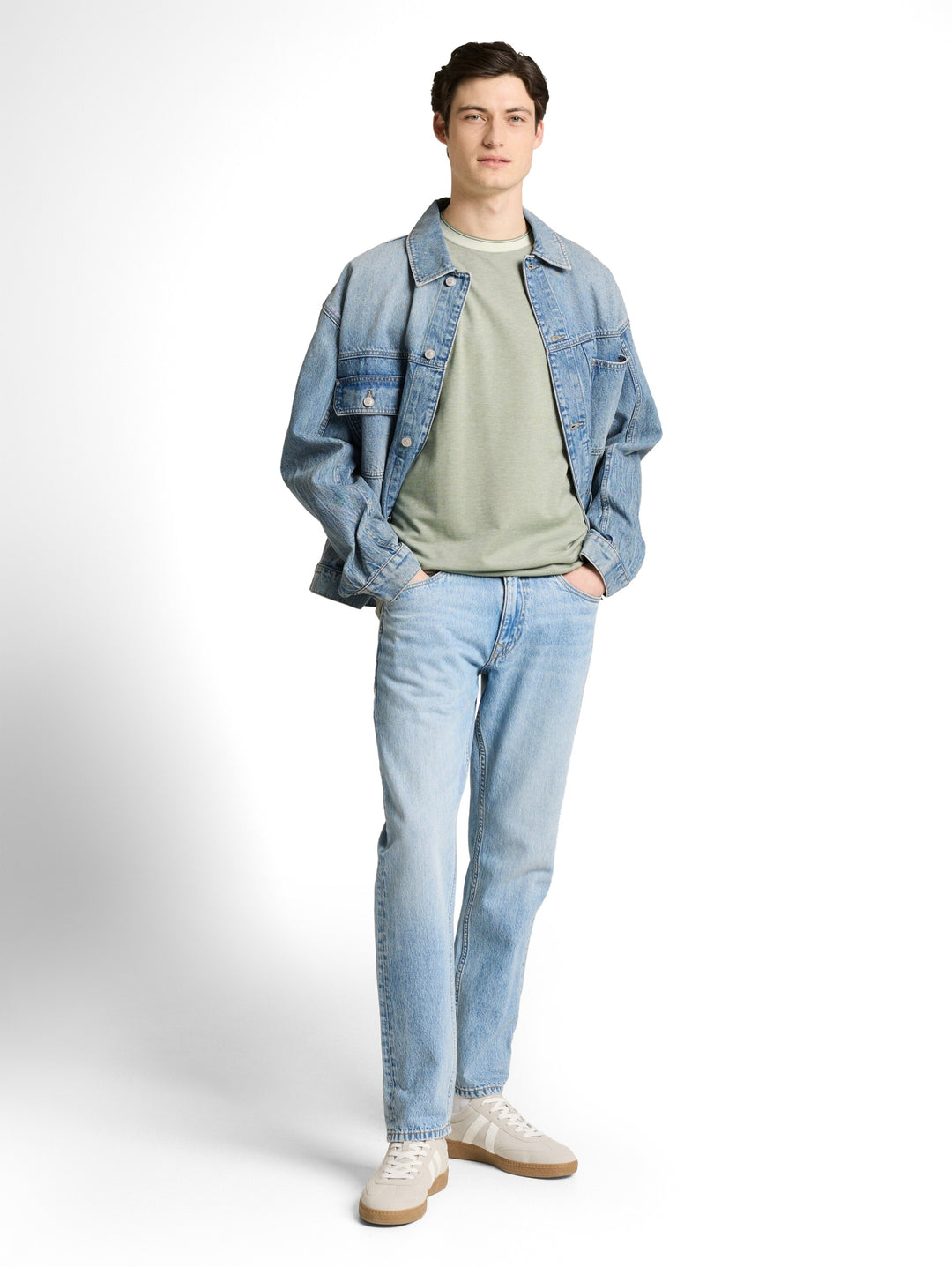 relaxed structured tshirt, mint sea spray two tone pique 39867 Bild 3