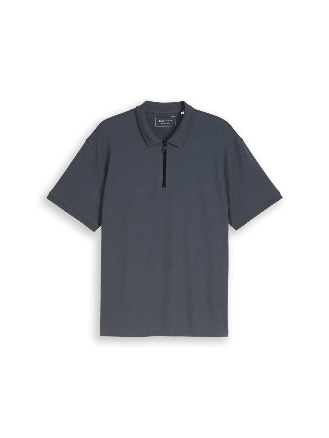 relaxed structured zip polo, urban medium grey 21756 Bild 1