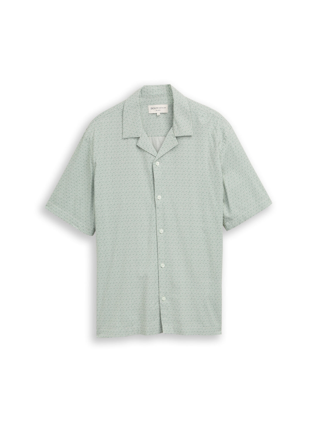 relaxed viscose resort shirt, green mint geometrical print 39497 Bild 1