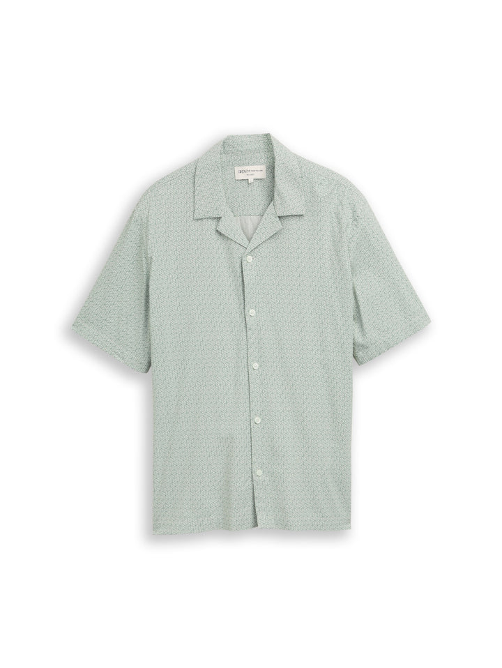 relaxed viscose resort shirt, green mint geometrical print 39497 Bild 1