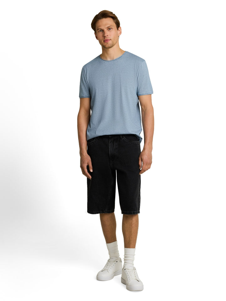 rounded hem finestripe t-shirt, classic dust blue fine stripe 40295 Bild 3