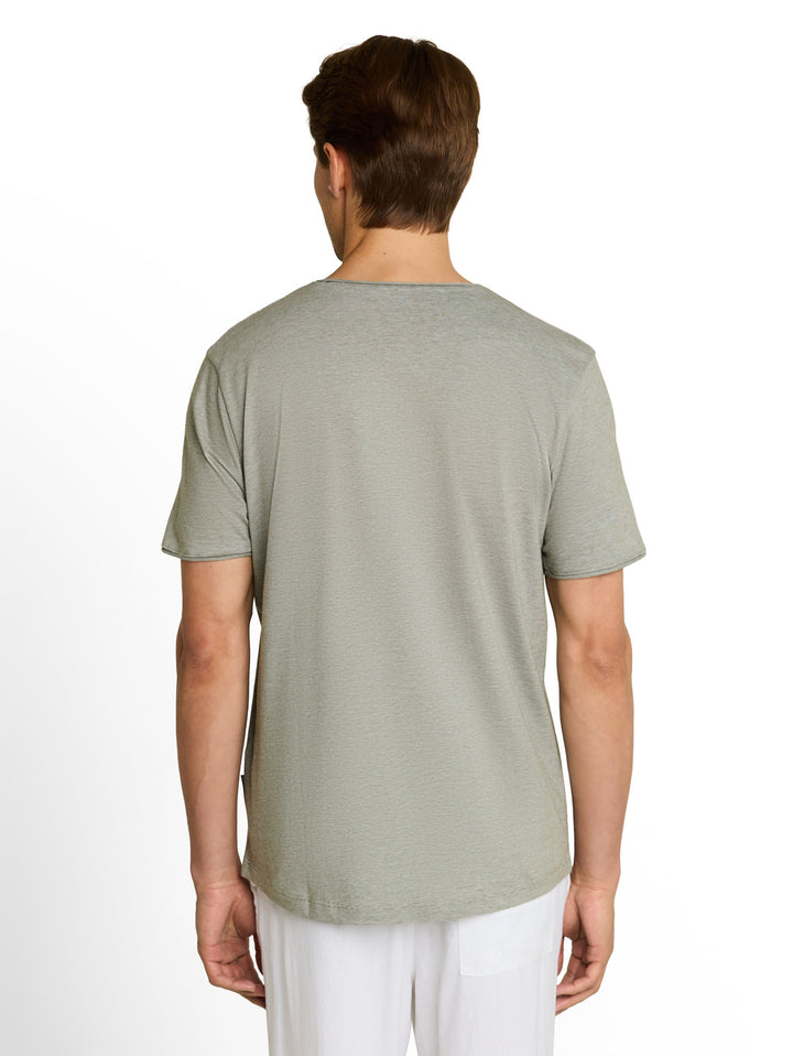 rounded hem finestripe t-shirt, oak leaf green fine stripe 40296 Bild 4